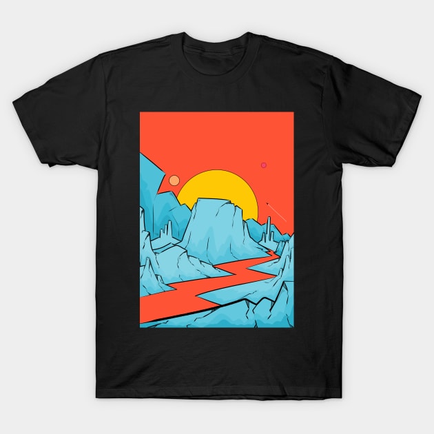 Ice mountains of Mars T-Shirt by Swadeillustrations